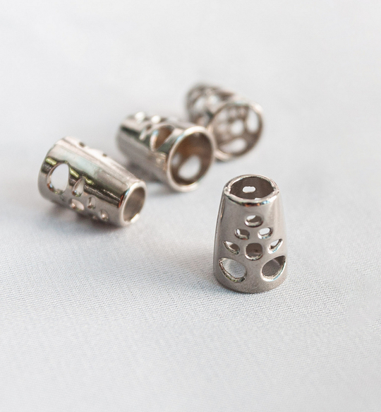 Наконечник метал, никель, резной №4078