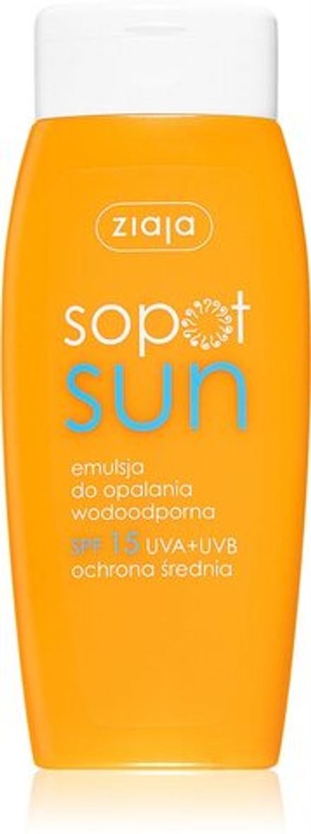 Ziaja Sopot Sun - водостойкий солнцезащитный лосьон spf 15 /   150  ml  / GTIN 5901887005889