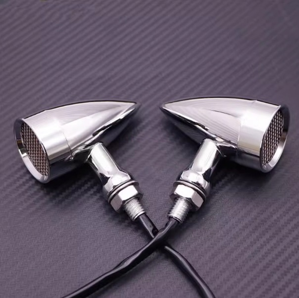 поворотники универсальные XR-3030 хром с сеткой