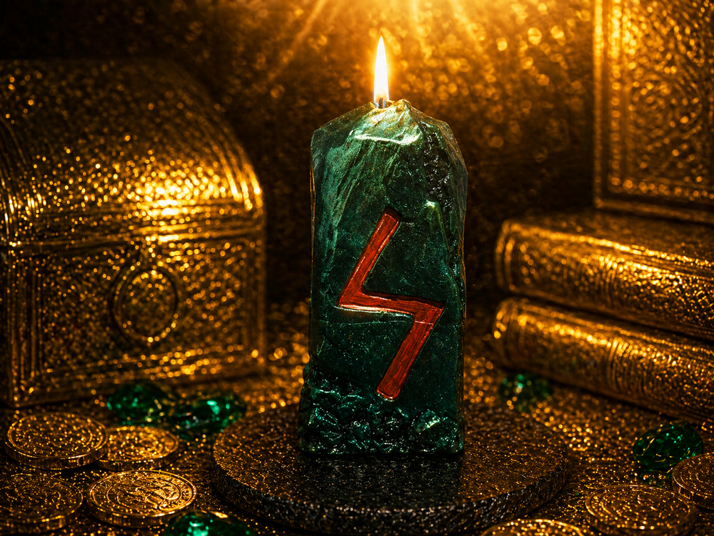 Свеча- руностав "Материальное благополучие"