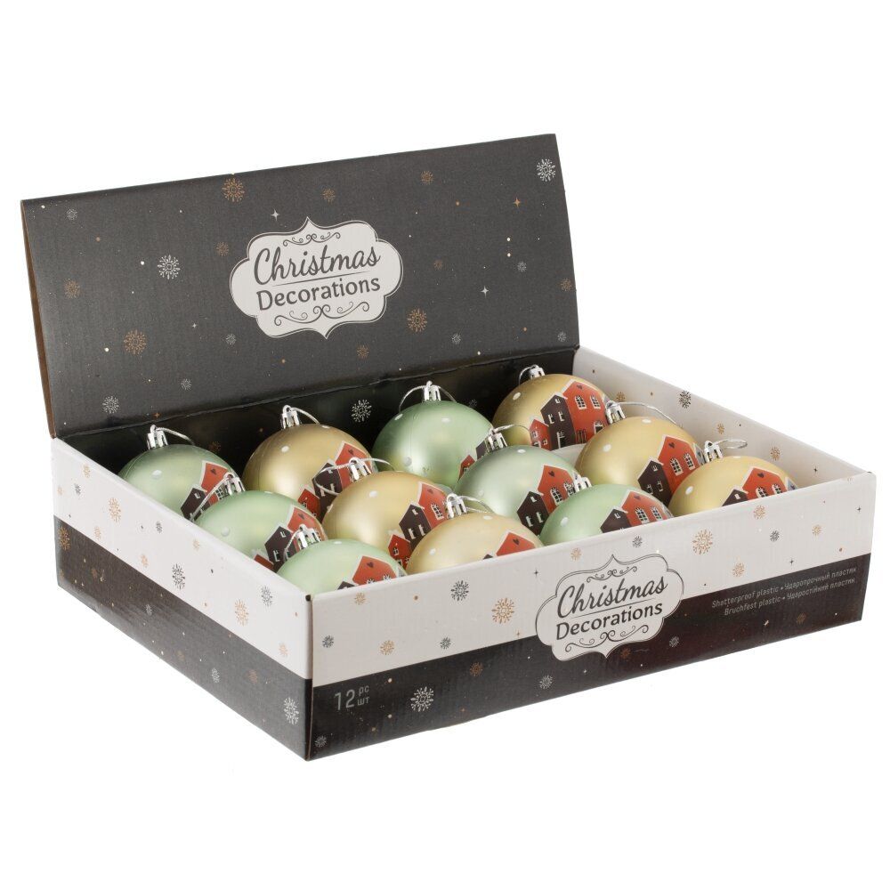 GAEM Набор из 12 шт: Украшение новогоднее "Шар", L35 W27 H9 см