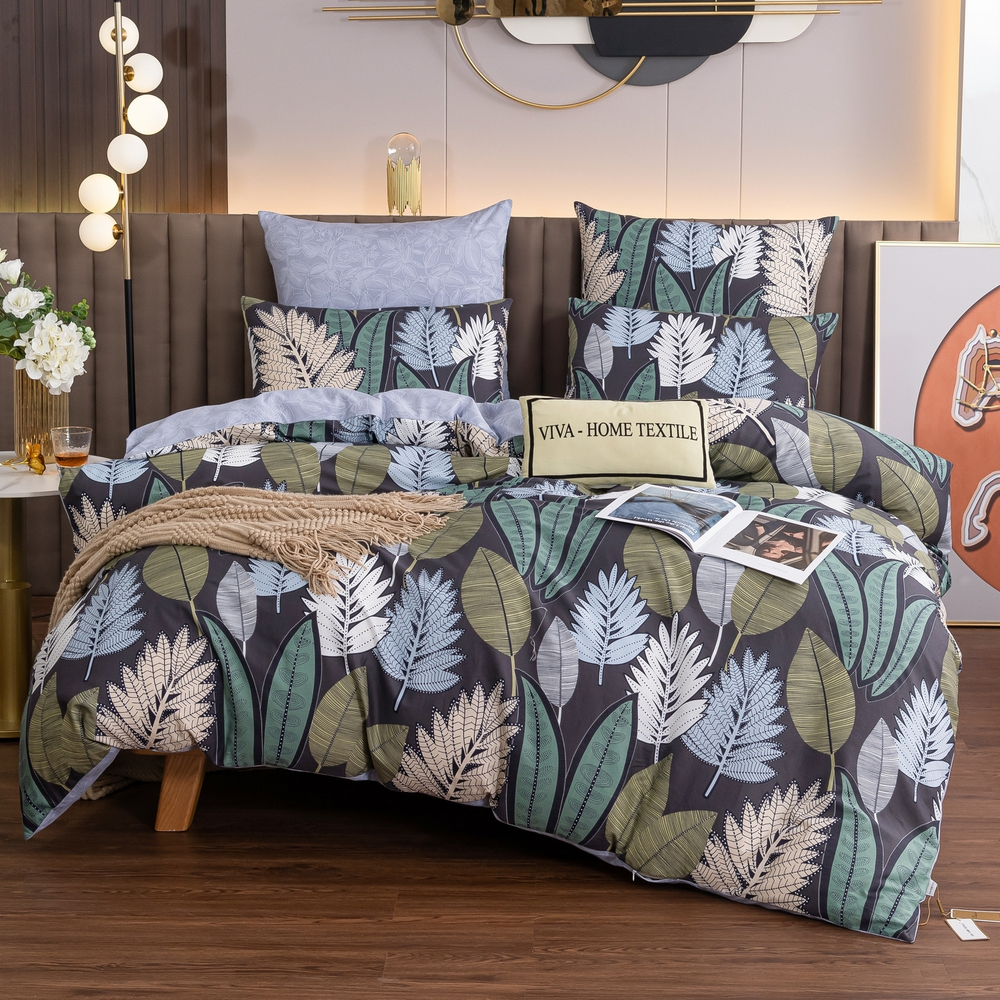 Комплект постельного белья Делюкс Сатин 100% хлопок на резинке LR455