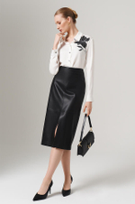 23089 Блузка женская (молочный)