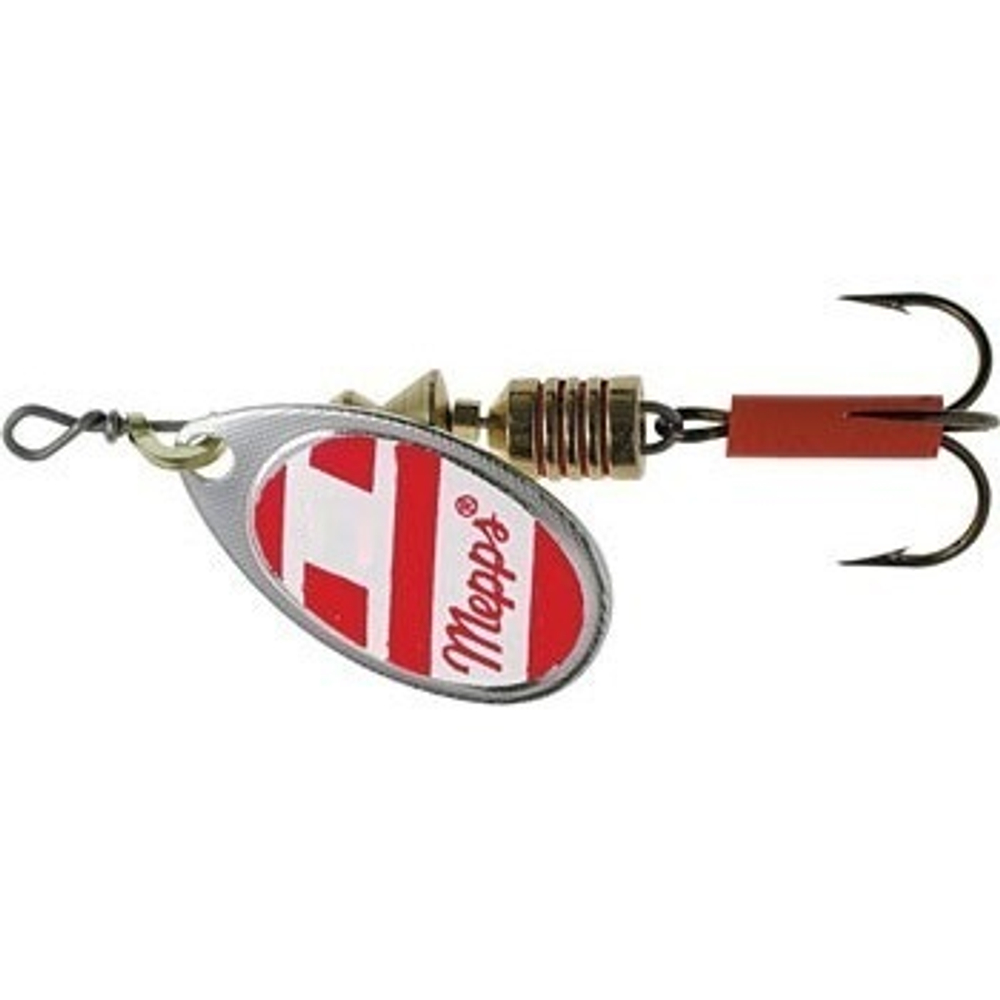 Блесна для рыбалки вращающаяся Mepps AGLIA White/Red