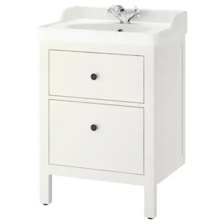 Тумба для ванной - HEMNES / RUTSJÖN /RUTSJОN IKEA/ ХЕМНЕС/РУТСЕН ИКЕА, 62х49х95 см, белый
