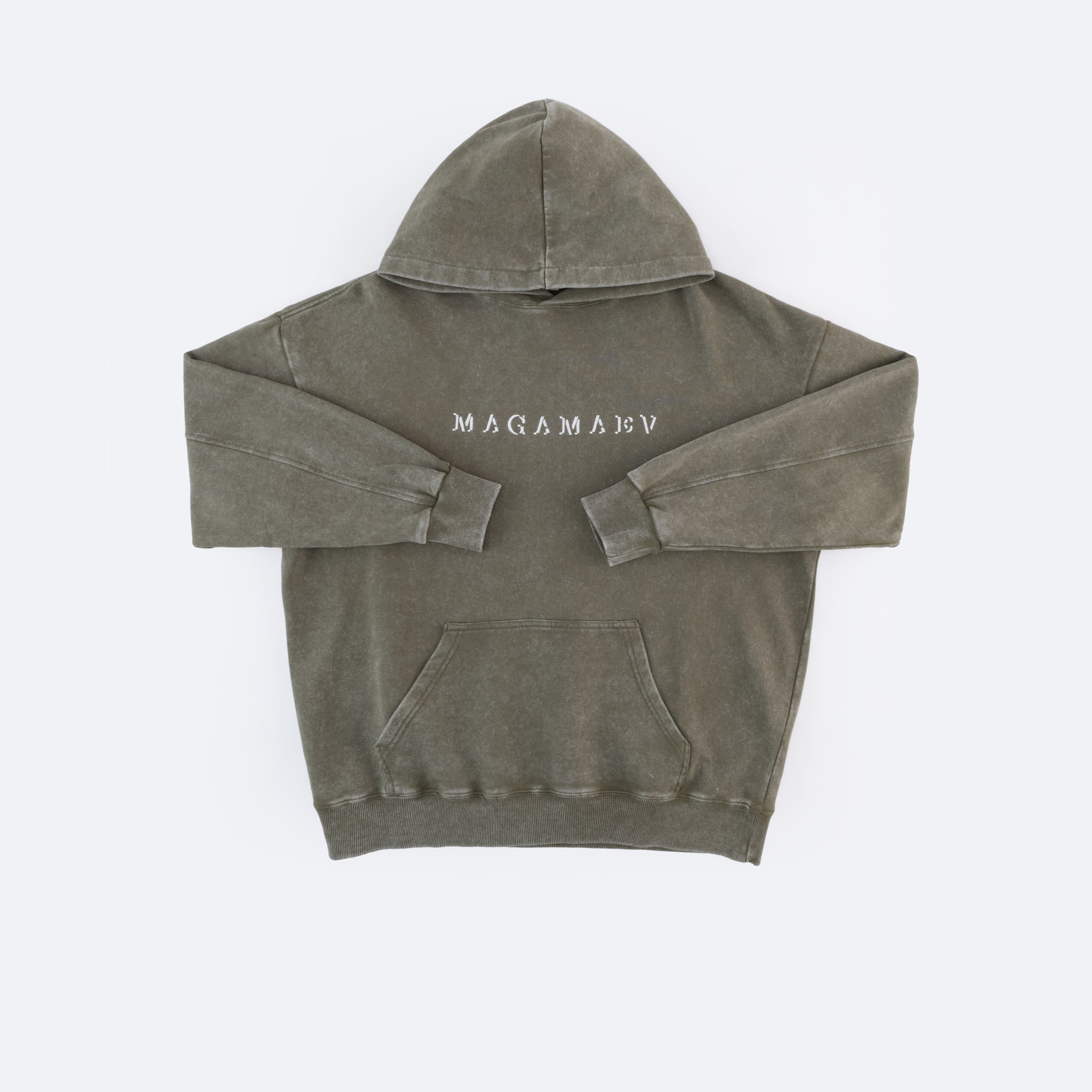 Худи Magamaev Script hoodie (green/washed) артикул: - купить в магазине Дайс