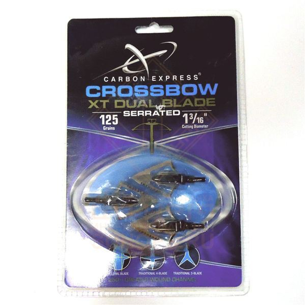 Наконечник Carbon Express XT Dual Blade Serrated 125 grn (3шт)
