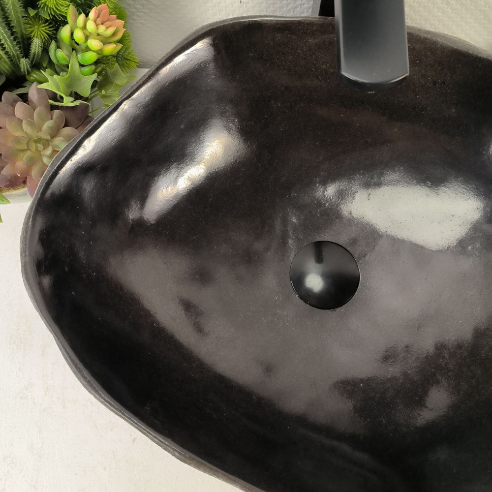 Раковина из речного камня RS-65070 49*39*15 0861