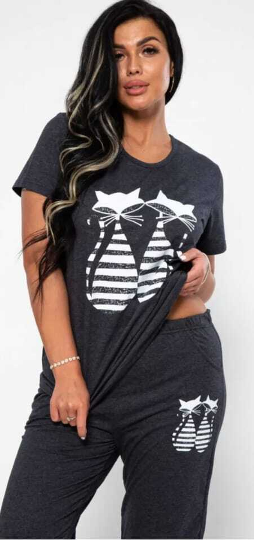 Пижама женская брид+футб. хлопок (великан) КЖ00043