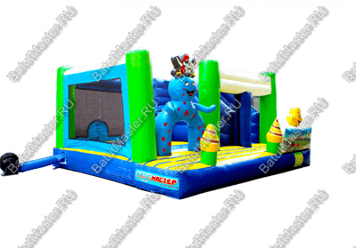 Коммерческий надувной батут "Осьминог 2", размер 5*4*2,5 м