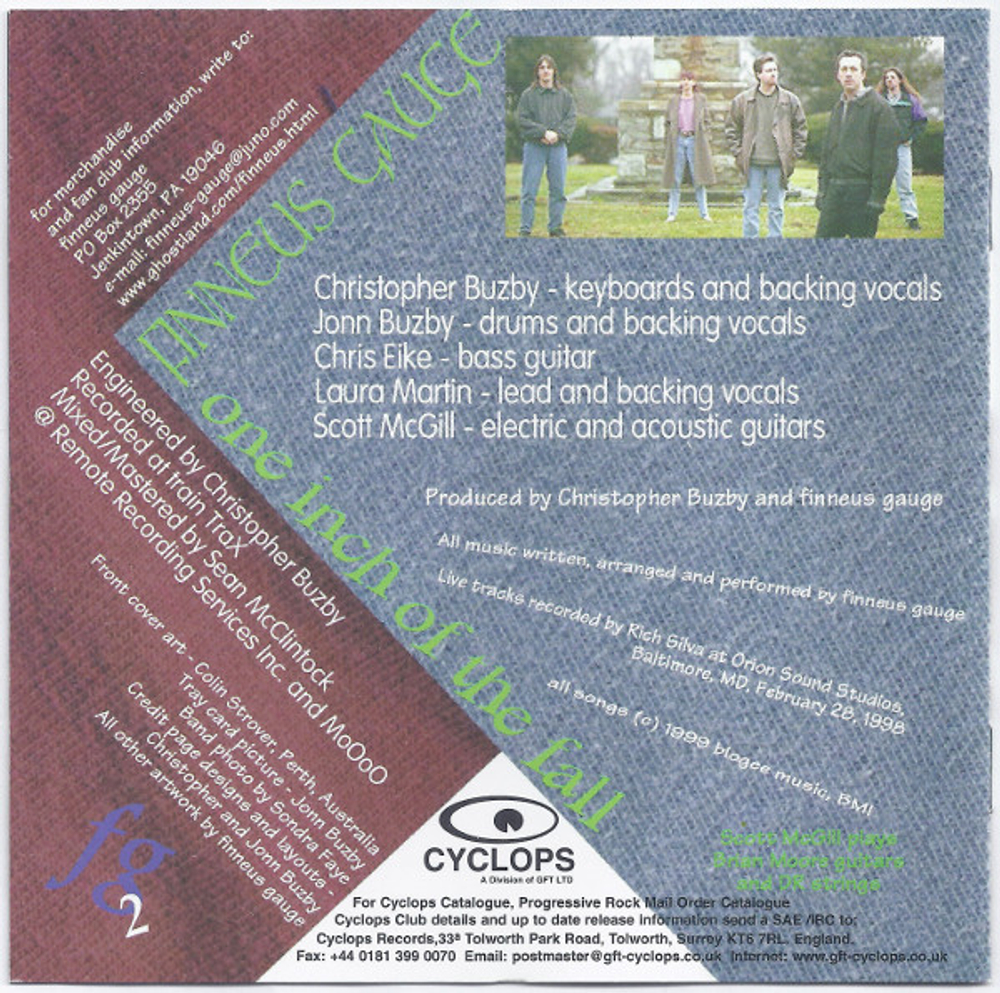 Finneus Gauge / One Inch Of The Fall (CD)