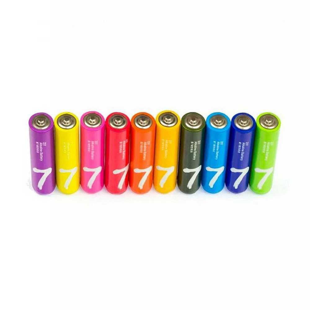 Щелочные «мизинчиковые» батарейки Xiaomi AAA Rainbow Batteries (10 шт.) (версия Global)