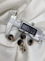 Пуговицы леопардовые серебро