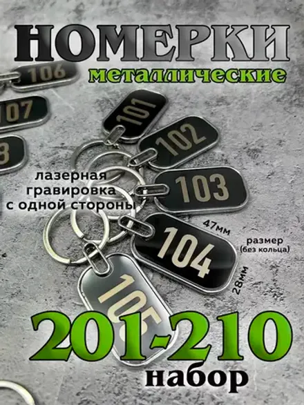 Номерки на ключи металл