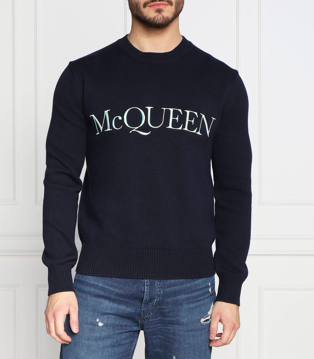 свитер Alexander McQueen - темно-синий(651184 Q1XAY)