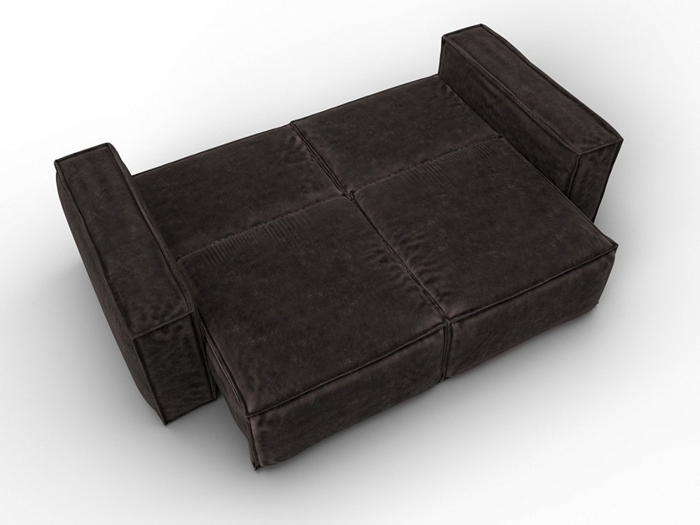 Диван прямой Лига-081 НПБ ВЕЛЮР BRUT 17 коричневый