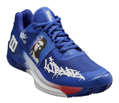 Женские Кроссовки теннисные Wilson Rush Pro 4.0 Hope Paris Clay - bluing/white/infrared