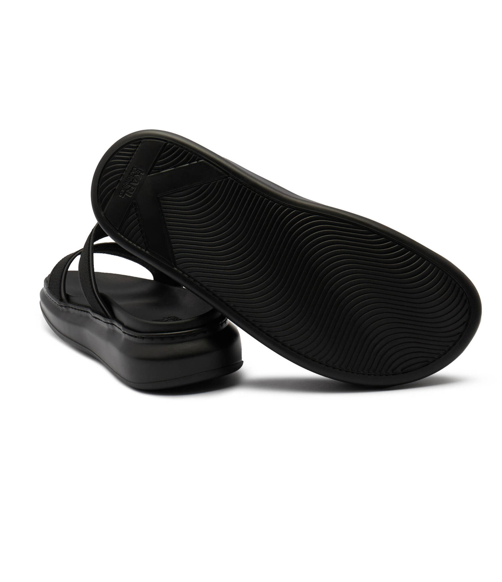 Шлепанцы кожаные kapri mens Karl Lagerfeld - черный(KL52509)