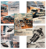 Тетрадь А5 24л. клет. "Auto-moto" обложка картон (BRAUBERG)