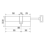 Цилиндр Стандарт MAX со штоком 85 S (55x30S) SN 5кл перф.ключ/шток