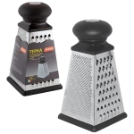 Терка четырехгранная GR-083-8, прорезиненная ручка, высота: 23 см (пластик, нерж.сталь)