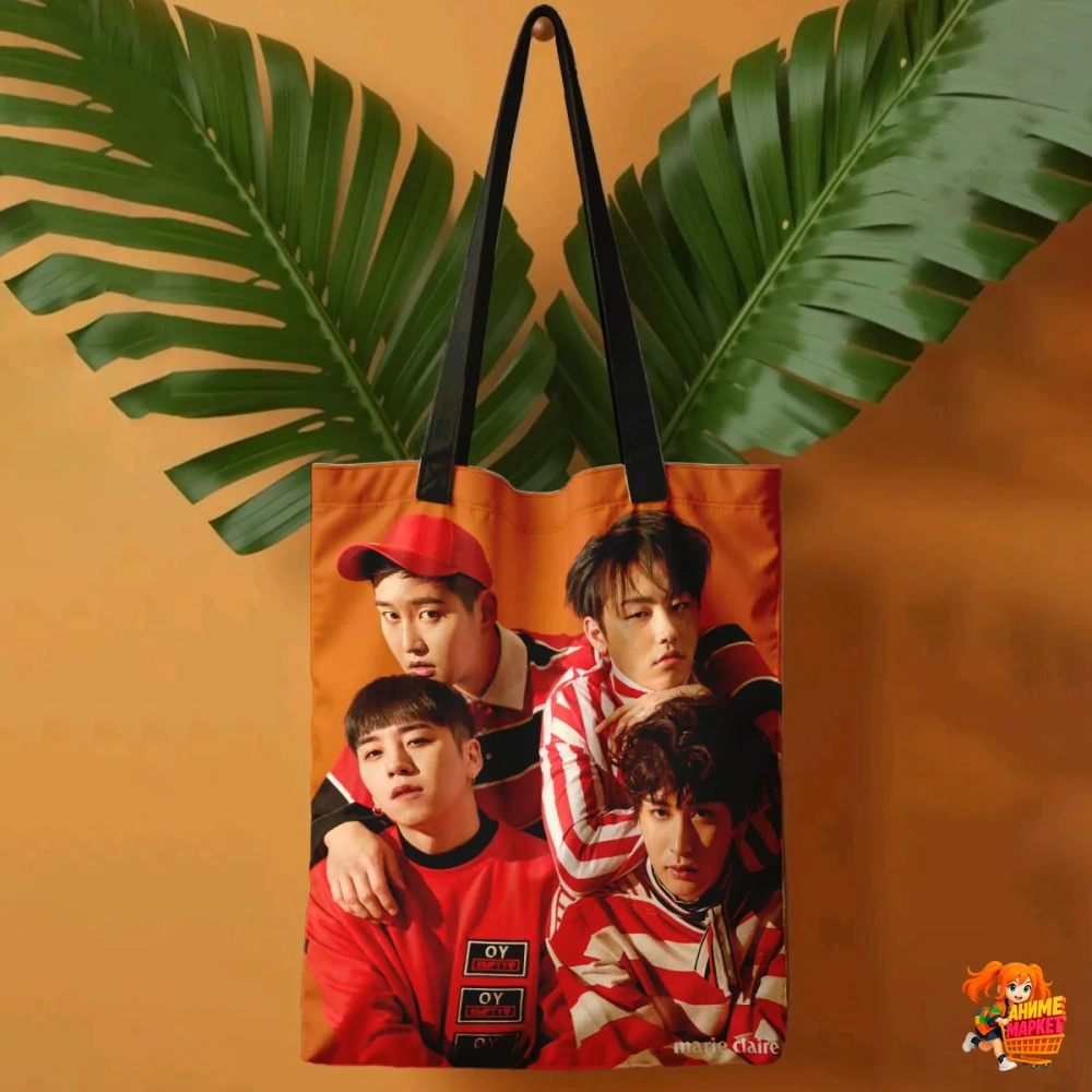 Сумка шоппер с принтом Block B