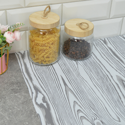 Коврик для кухонных ящиков в рулоне 45*500см, дерево бело-серое