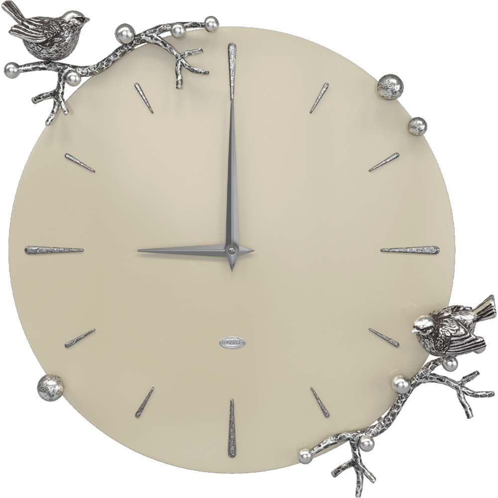 Часы настенные Терра Серый шелк Сильвер