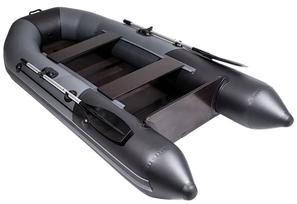 Лодка ПВХ Мастер Лодок Таймень NX2850CKK Слань-книжка киль "Комби" Графит / Чёрный