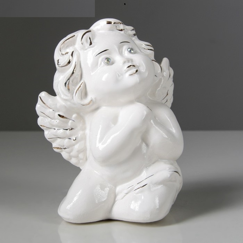 Статуэтка "Ангел" 13см белая керамика