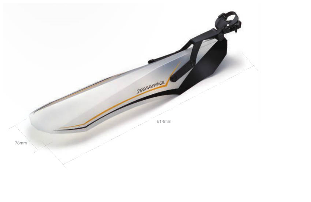 Крыло заднее на штырь для 24"- 26" FAT BIKE, полупрозрачное, 78х614мм, 115гSW-FX-119RC