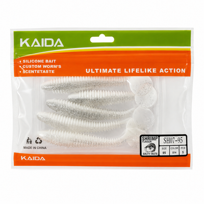 Набор силиконов KAIDA SH07-95 9.5см 5шт COL014 №40