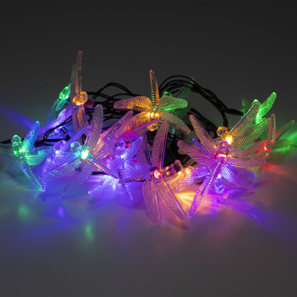 Садовая гирлянда ЭРА ERASF22-16 на солнечной батарее Стрекоза 5,8 м