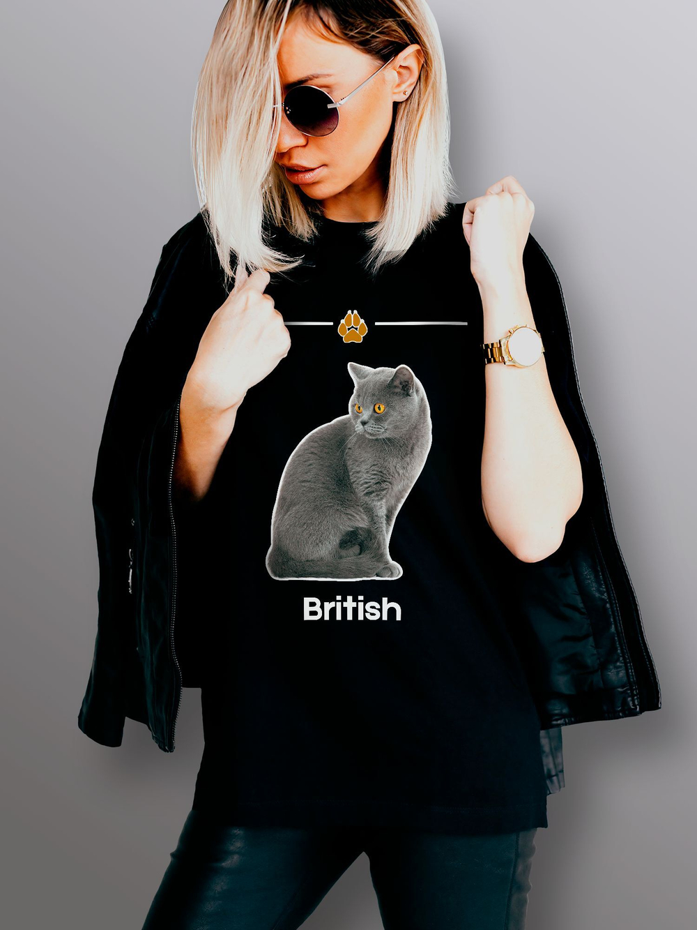 Футболка британская кошка