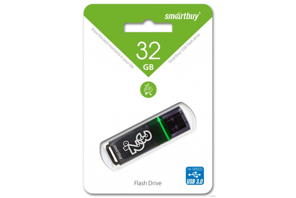 Флеш-накопитель Smartbuy Glossy series 32GB Dark Grey, темно-серый