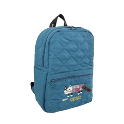 Стеганный рюкзак с кошкой "MATILDASan", синий, 25-8694-3, KUSUGURU