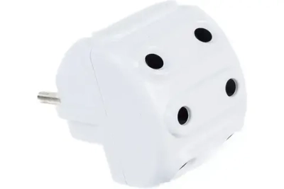 Разветвитель 5 гнезд без заземления, белый (10А, 250В )