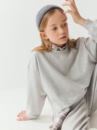 Свитшот укороченный облегченный "Серый меланж" 7+