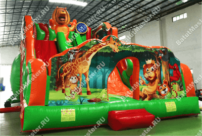 Батут-горка "Лев" 15*8*11 м