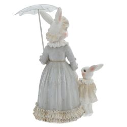 GAEM Фигурка декоративная "Зайчиха с зайчонком", L15,5 W12 H21 см