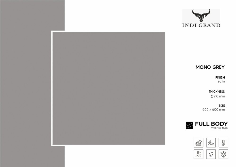 Керамогранит Full Body Mono Grey 60х60