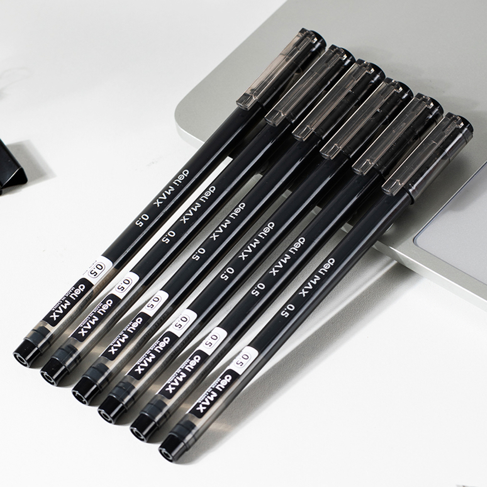 Ручка гелевая DELI "Max" 0,5 мм, черная