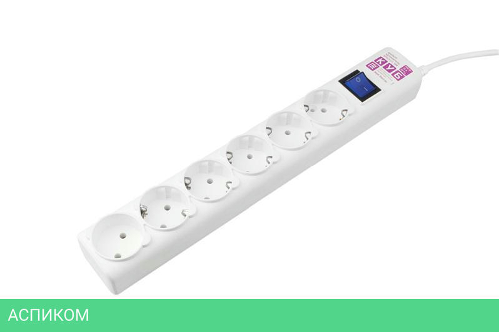 Сетевой фильтр Power Cube Куб SPG(5+1)-16B-0,5М