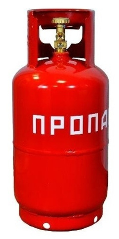 Стальной пропановый газовый баллон 27 л, с вентилем (пустой)
