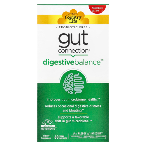 Country Life, Gut Connection® Digestive Balance ™, 60 веганских капсул