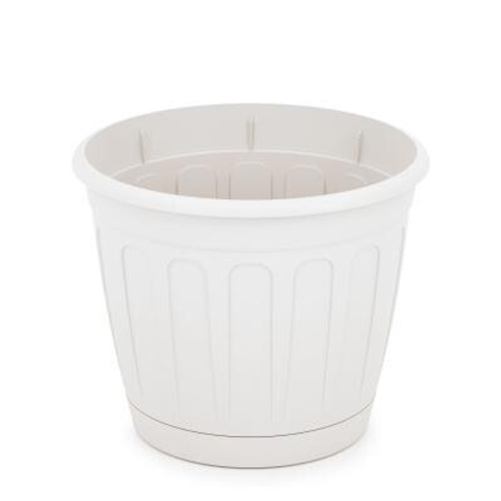 ГОРШОК ДЛЯ ЦВЕТОВ ДИОНИС 1,6Л БЕЛЫЙ 157*157*129 М8243