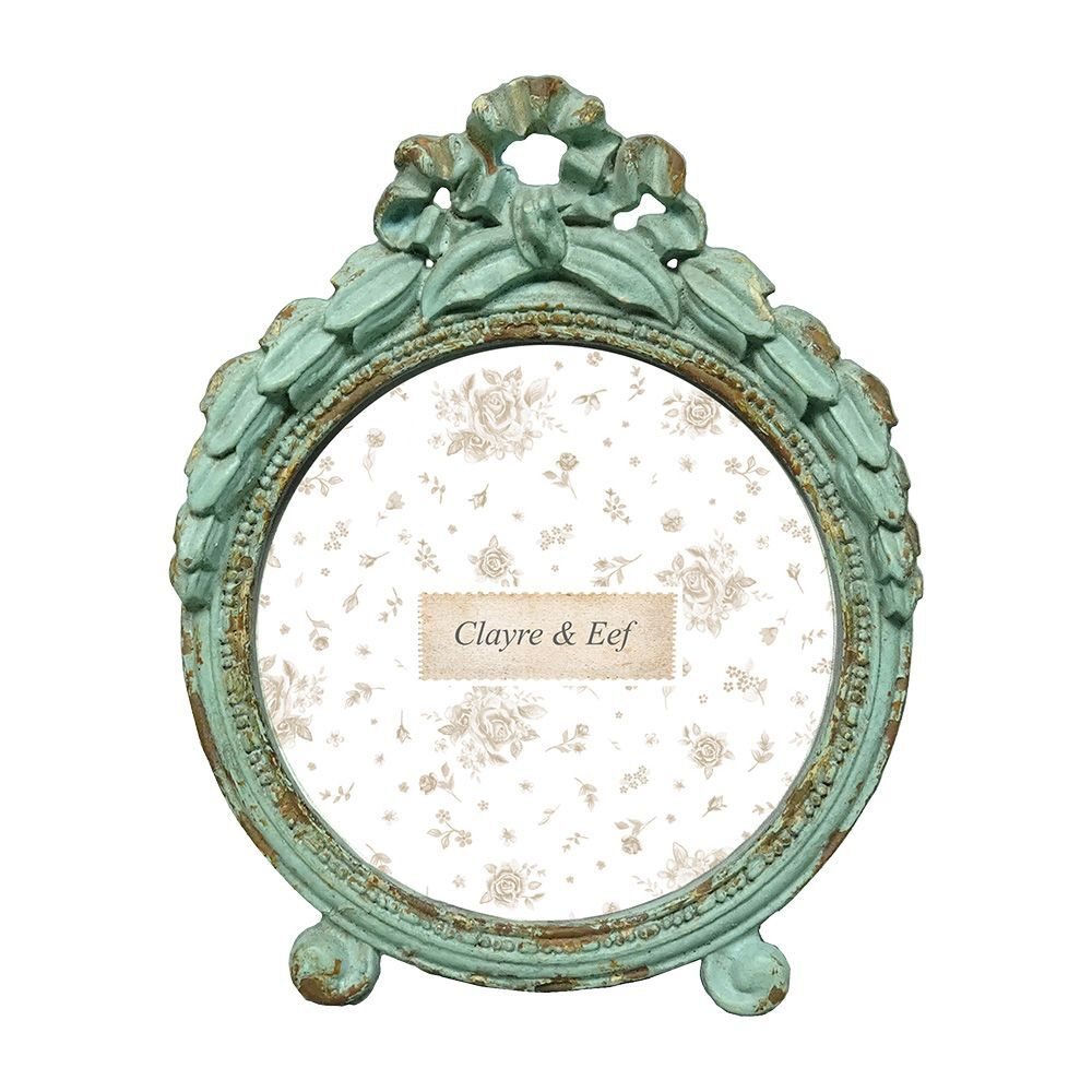 Фоторамка "Эва" бирюза 7x2x9см (Фото 6 см) Металл,Стекло