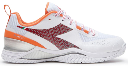 Женские теннисные кроссовки Diadora Blushield Torneo W AG - white/fiery red