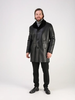 Дубленка зимняя натуральная длинная куртка