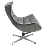 Кресло LOBSTER CHAIR серый искусственная замша, серый